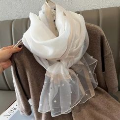 2 Pcs Spring Imitation Silk Scarf
