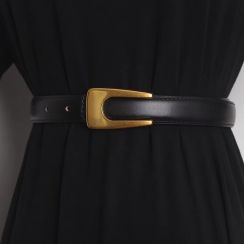 10 Pcs Classic Genuine Leather Belt Set for Women