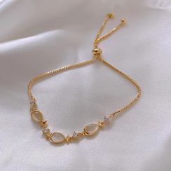 Three Little Fish Cat Eye Zirconia Bracelet